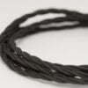 Juodas tekstilinis laidas 3x 1,5 mm