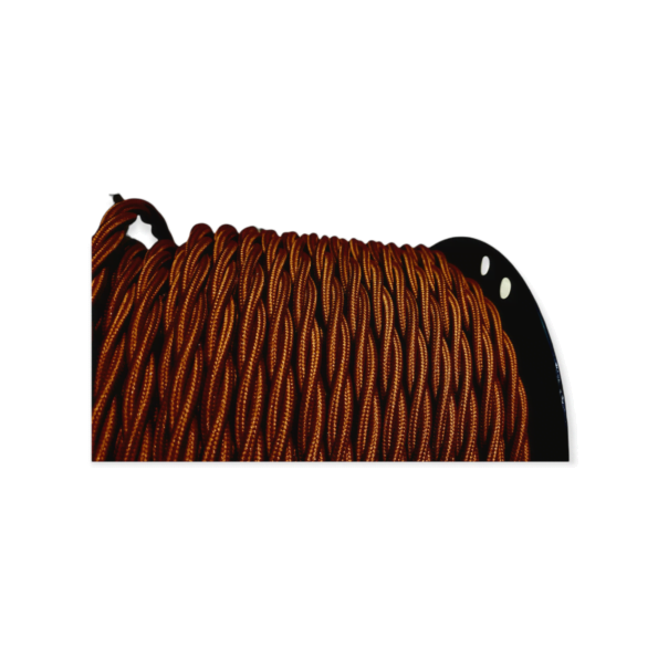 Tekstilinis laidas rudas 3×1,5