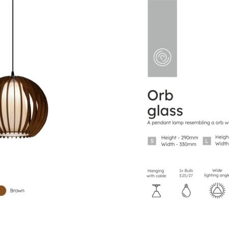 Brown ORB GLASS lampshade